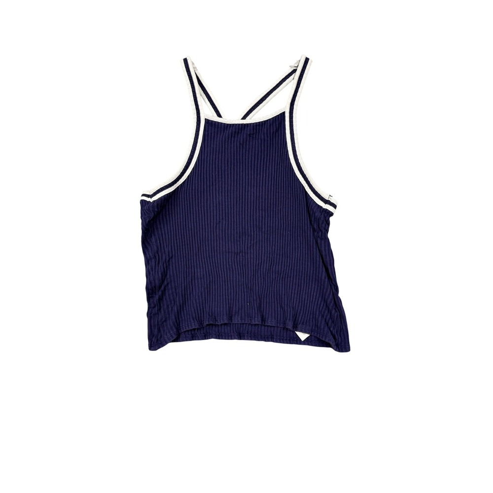 Carbon Copy Anthropologie Shirt Womens Medium Navy Ribbed Tank Top Racerback